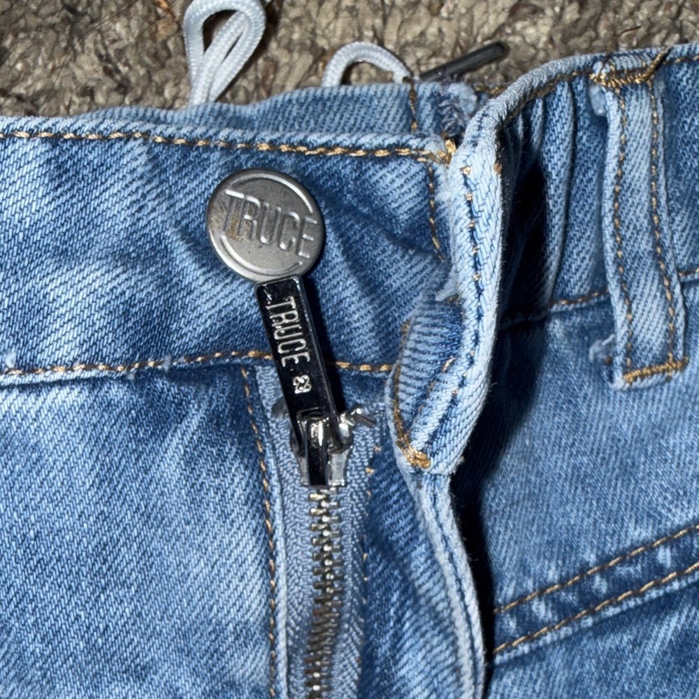 Truce Denim Blue Girls Shorts - Picture 3 of 5